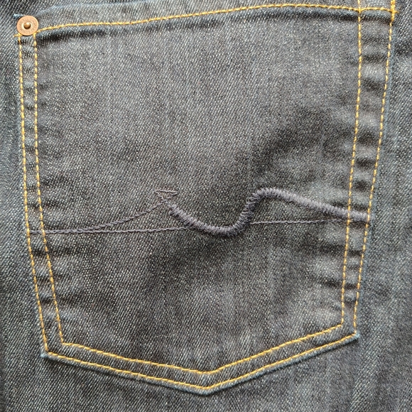 7 For All Mankind Carsen Straight Leg Dark Was Men's Jeans 34 X 34 New W/O Tags - Picture 8 of 12